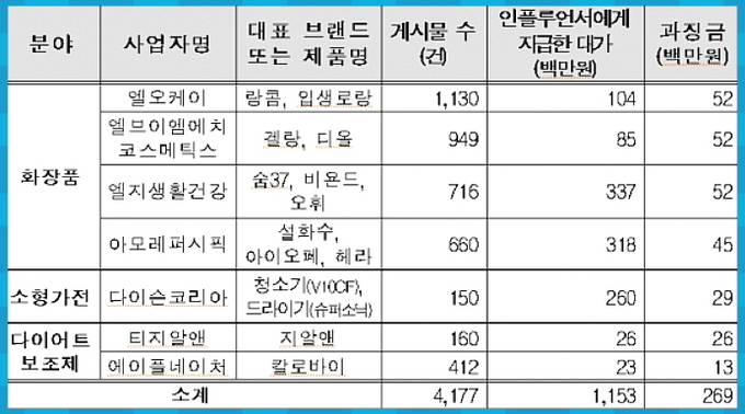가짜 인플루언서 사례