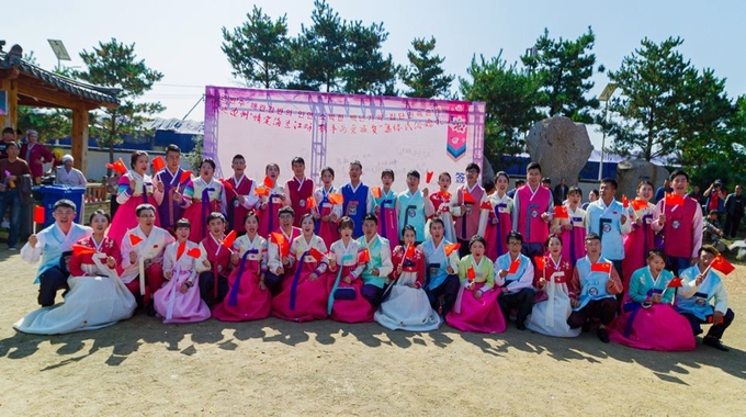 길림의 합동결혼식 장면 (출처 :길림신문)