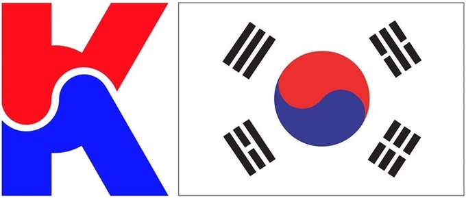 한국저작권위원회에 등록된 K로고. 코리아의 첫 글자,K와 태극문양을 융합한 “로고”로서 미술적 가치를 인정받았다. 비상업적이면 누구나 무료로 쓸 수 있다.