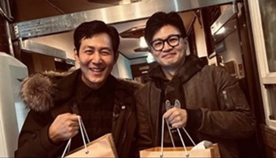 한동훈 이정재. 사진 온라인커뮤니티 캡처